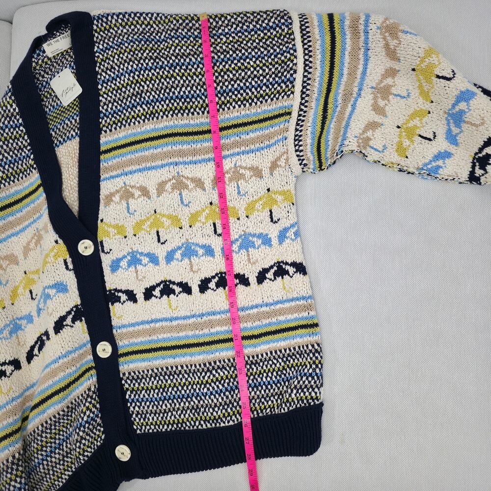 FREE PEOPLE We The Free Umbrella Knit Cardigan Sweater Oversized Large NWT - Picture 8 of 12